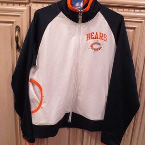 NFL Chicago Bears Women's Silky Feel Zippered Jacket with Decorative Studs (164)
